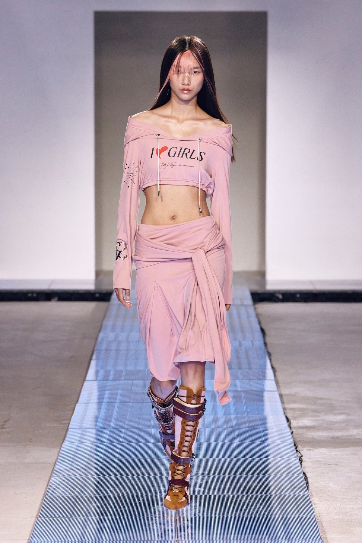 "Knotty"Skirt Pink by Sultry Virgin