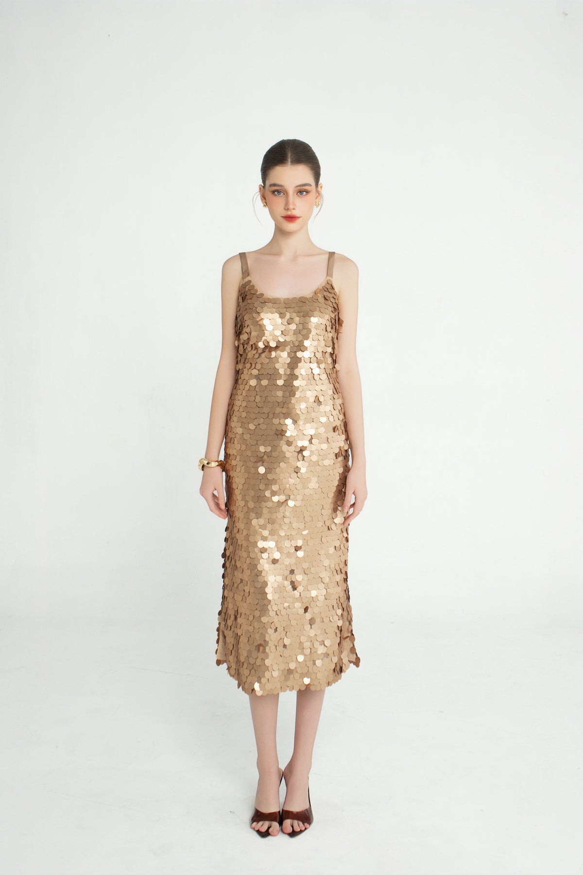 Champagne Glow Dress by Emchic