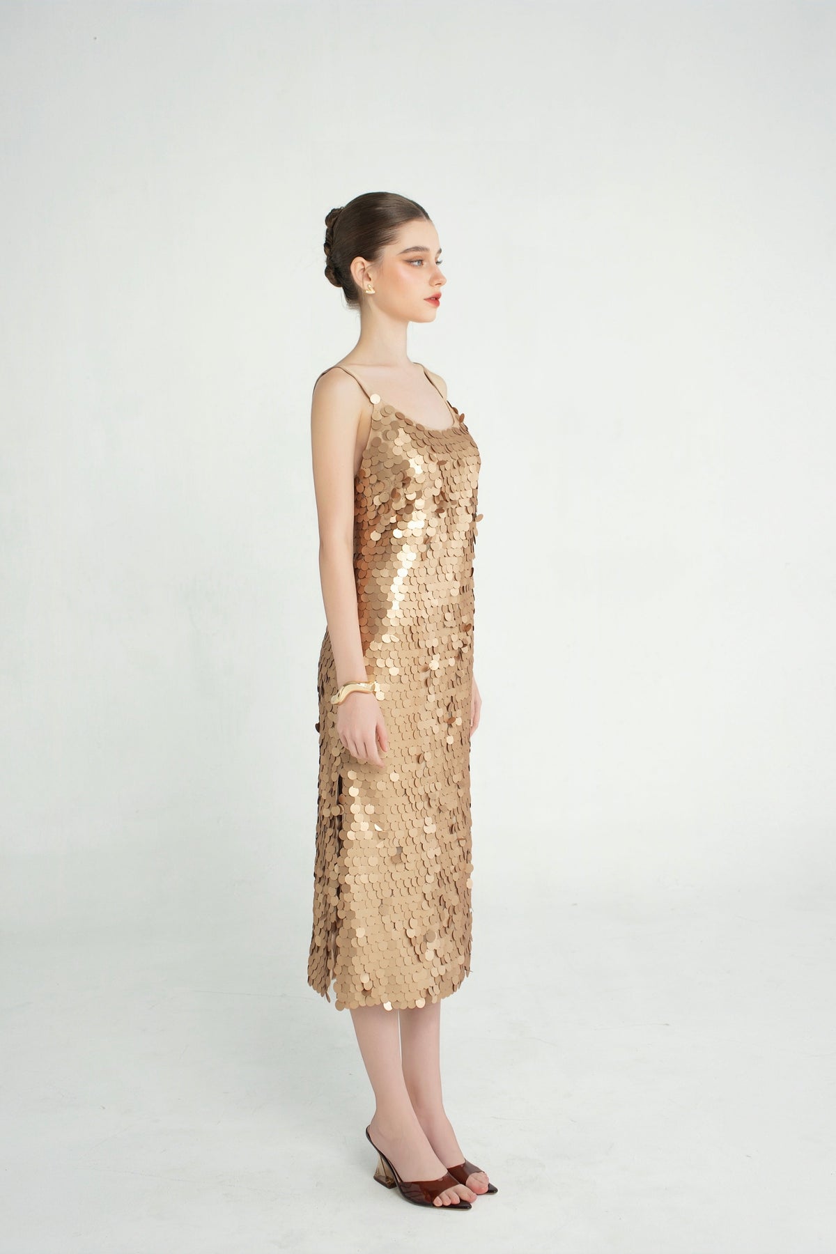 Champagne Glow Dress by Emchic
