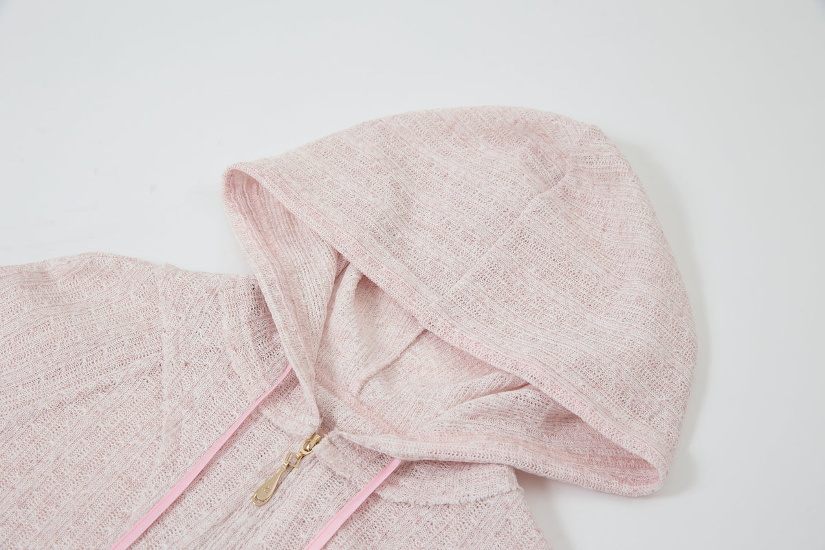 "Lenina"Zip Hoodie Pink by Sultry Virgin