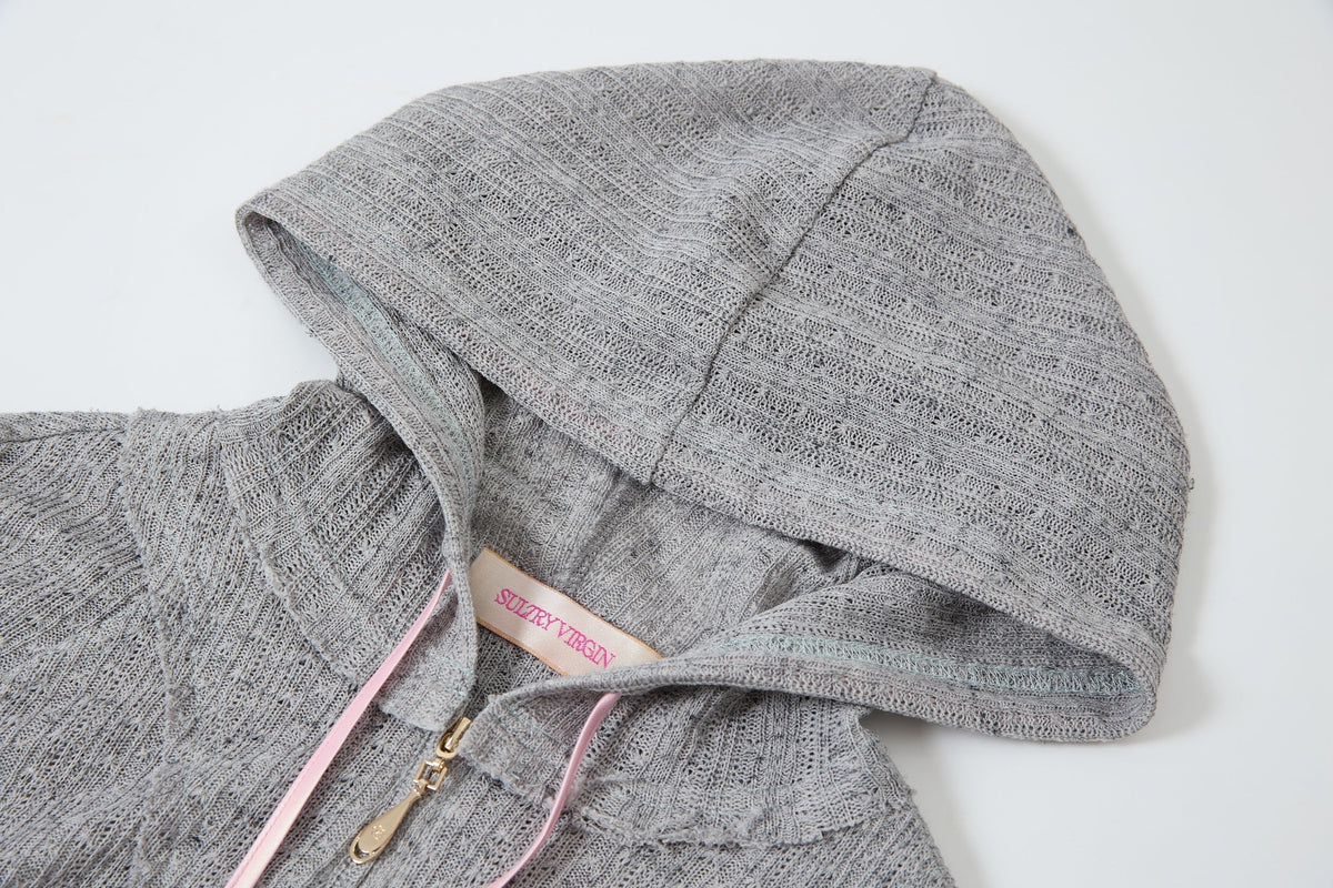 "Lenina" Zip Hoodie Gray by Sultry Virgin