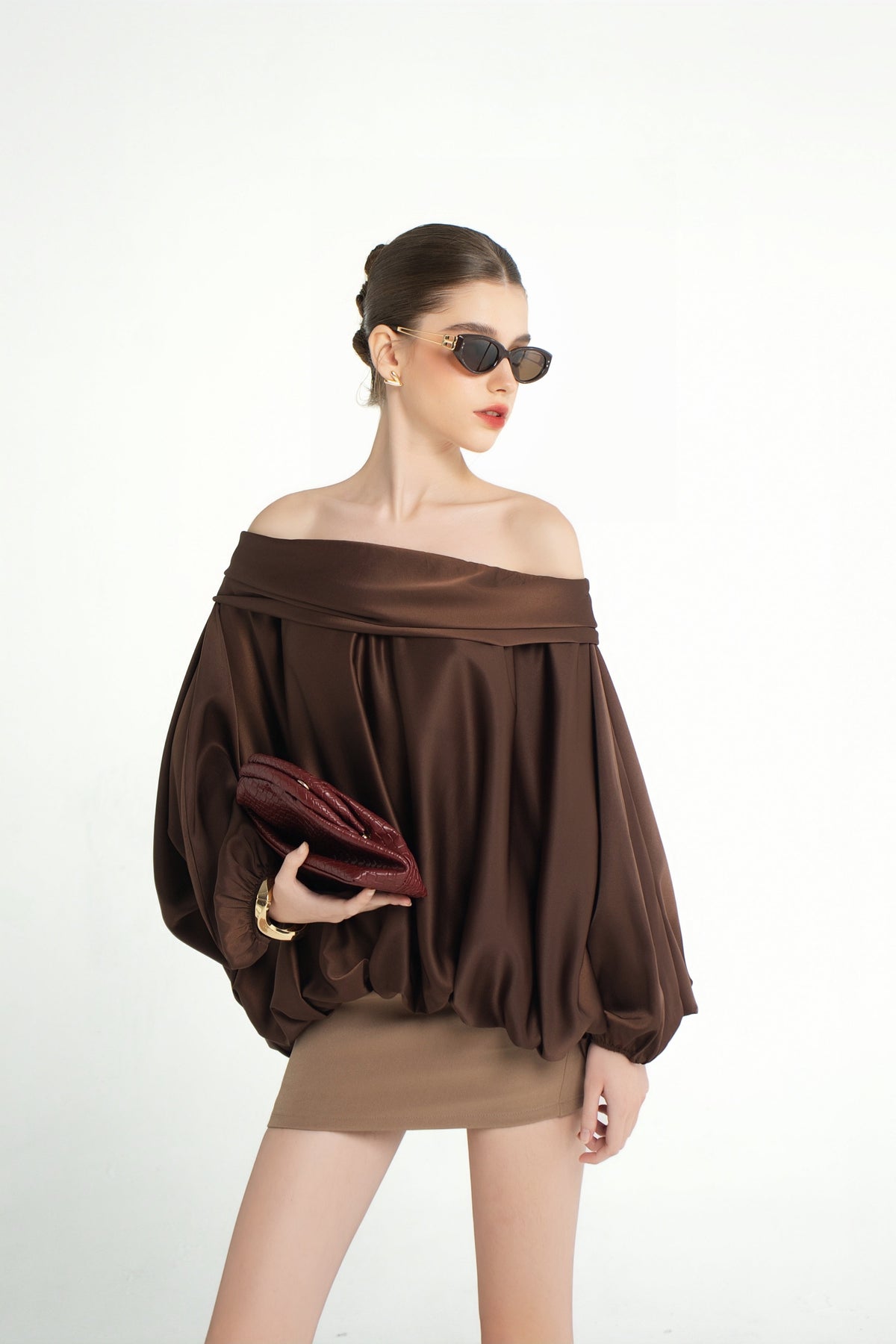 Satin Rush Set - Brown by Emchic