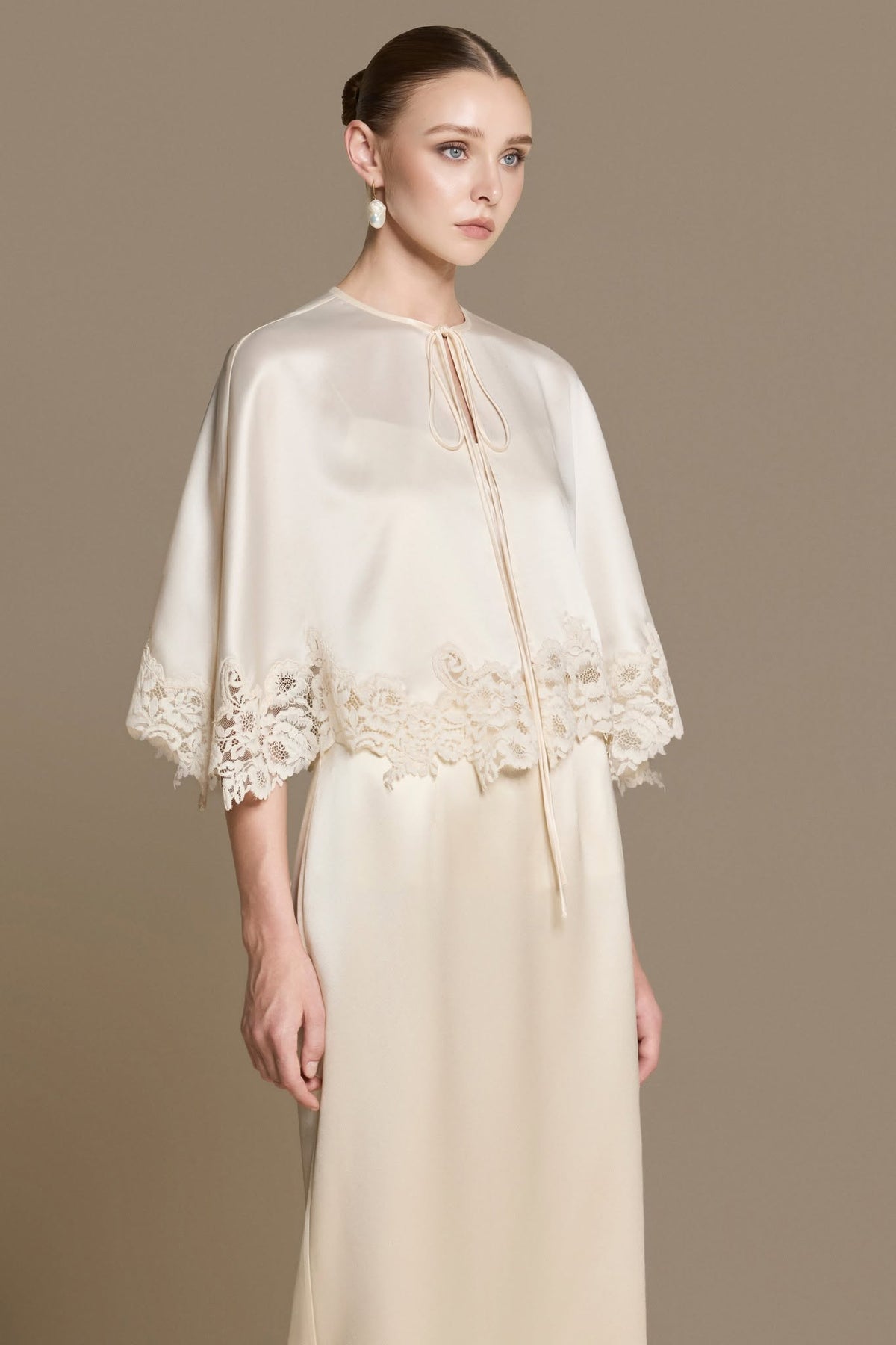 Velour Silk Cape by HUONG Boutique