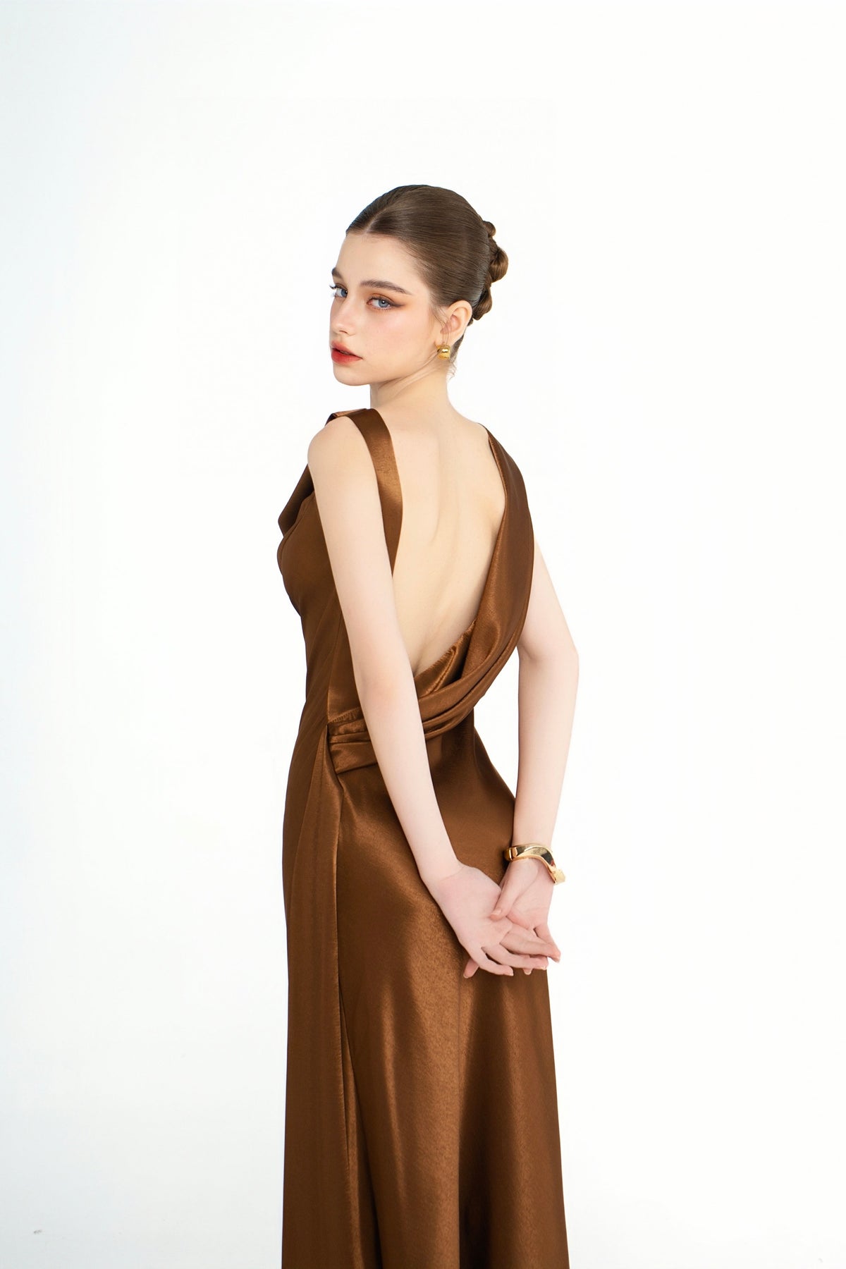 Vivienne Dress - Brown by Emchic
