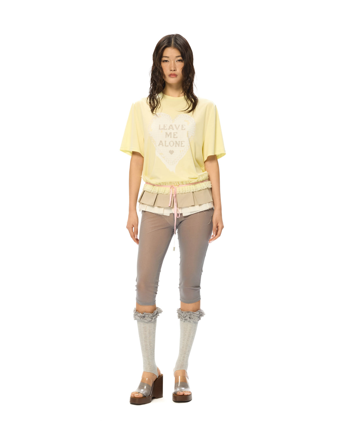 "Broken Pattern" Tee Yellow by Sultry Virgin