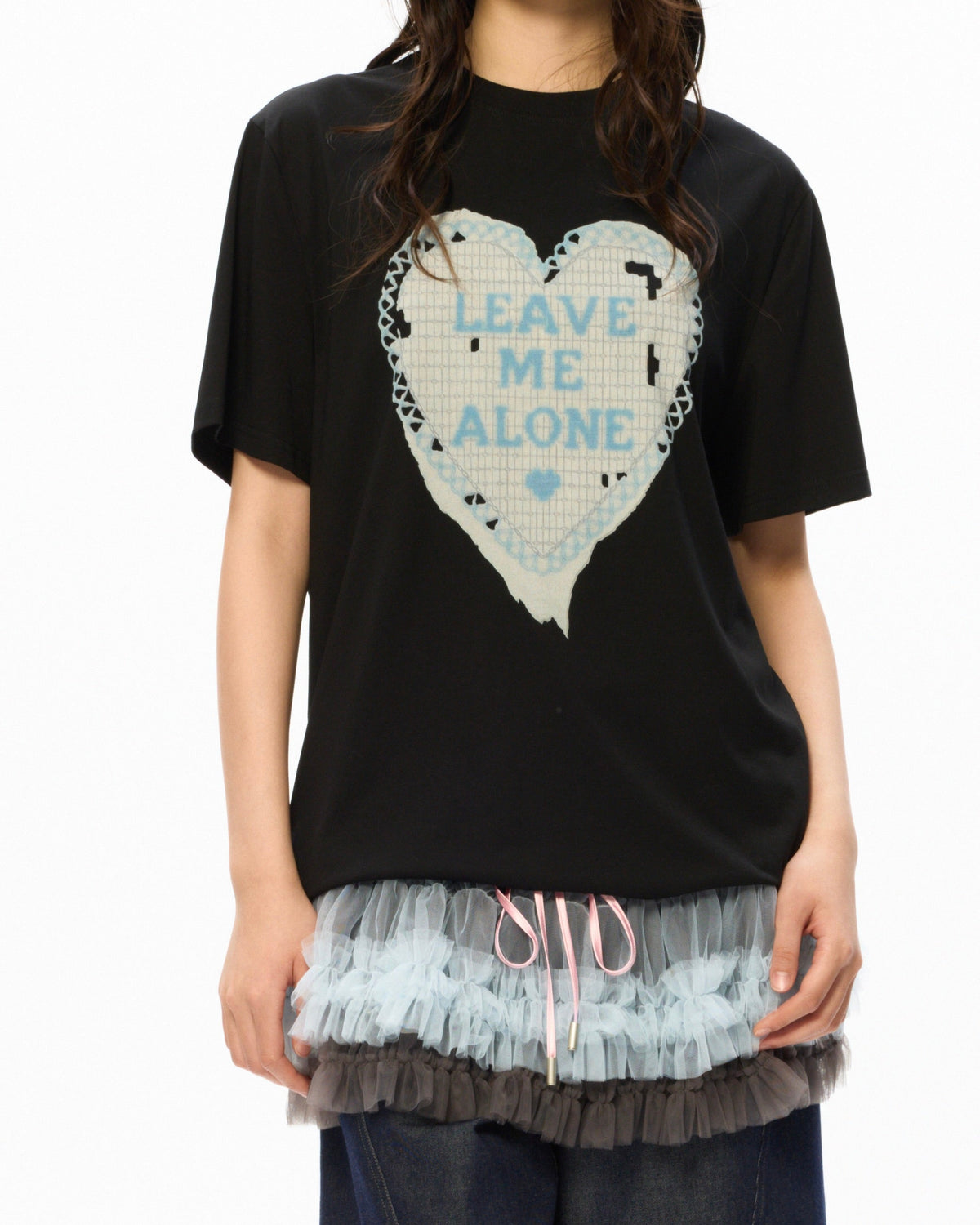 "Broken Pattern" Tee Black by Sultry Virgin