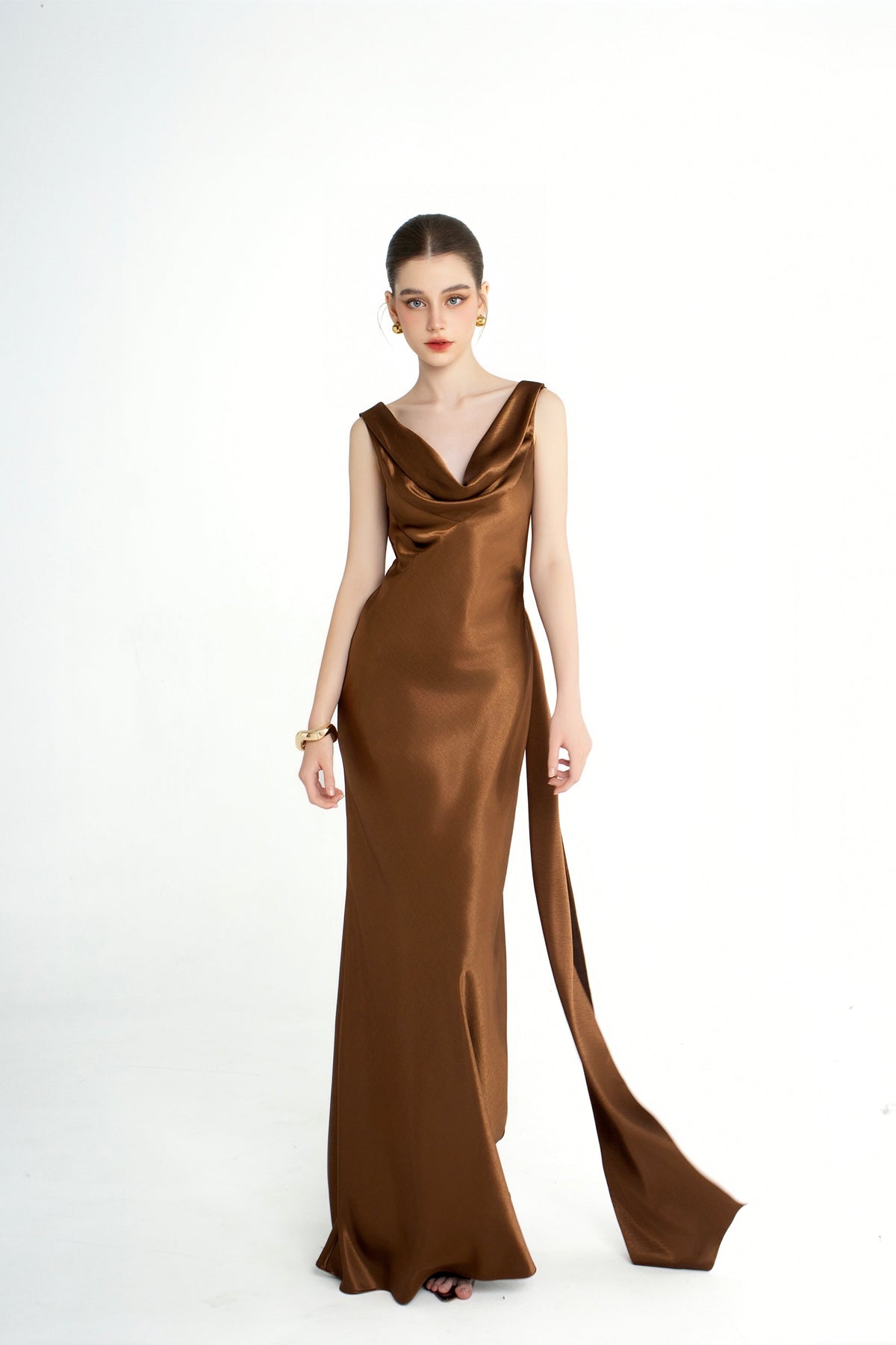 Vivienne Dress - Brown by Emchic