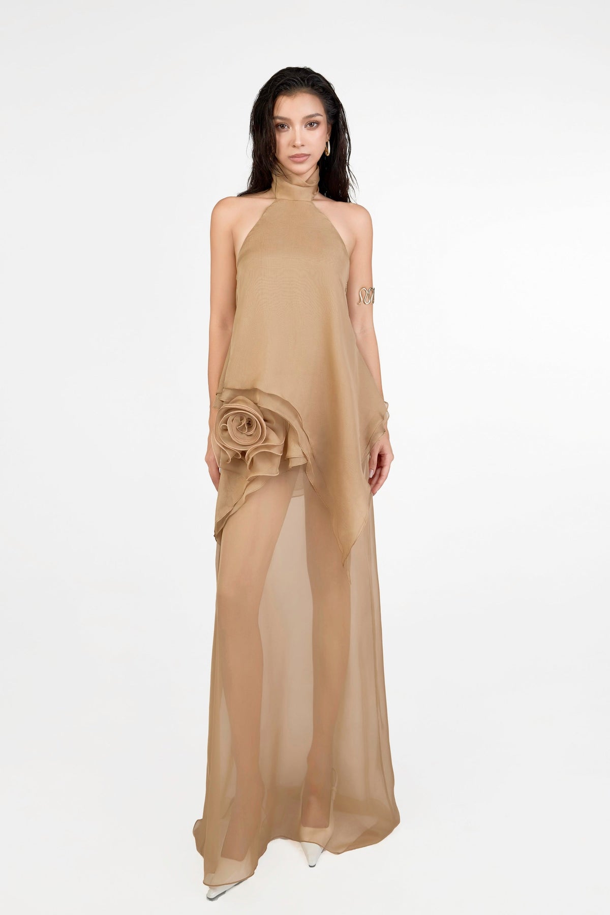 Holi Sunset Dress - Beige by Emchic