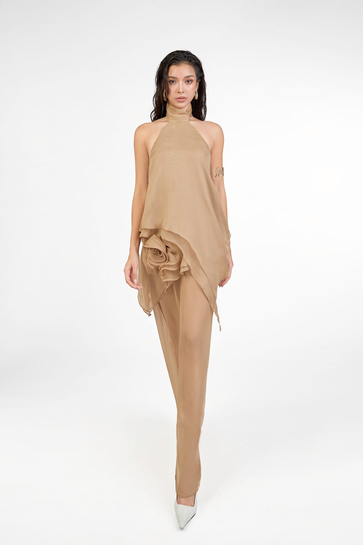 Holi Sunset Dress - Beige by Emchic