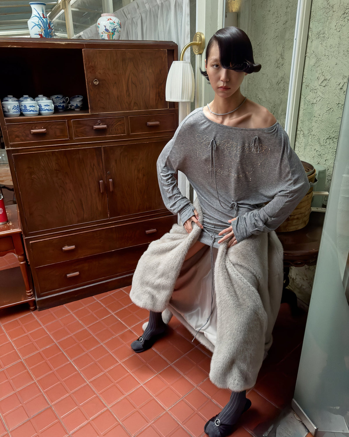 "Hostess" Batwing Top by Sultry Virgin