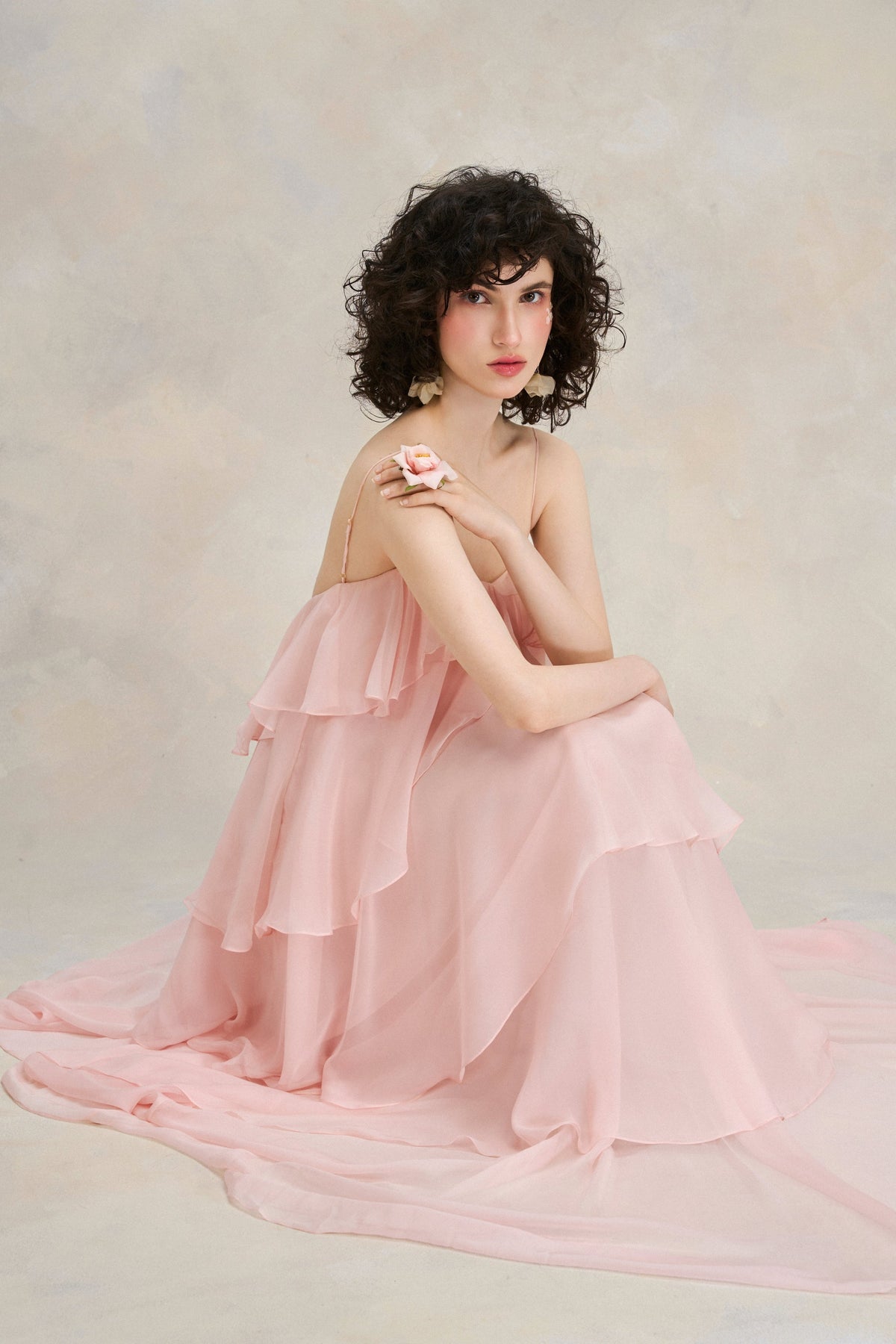 Rose Flounce Dress by Emchic