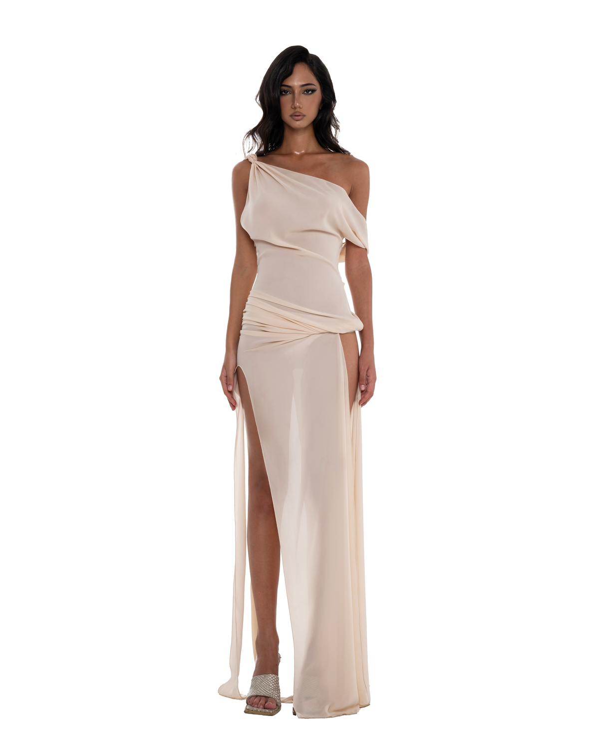 Natalie Dress - Beige by Huelleyrose