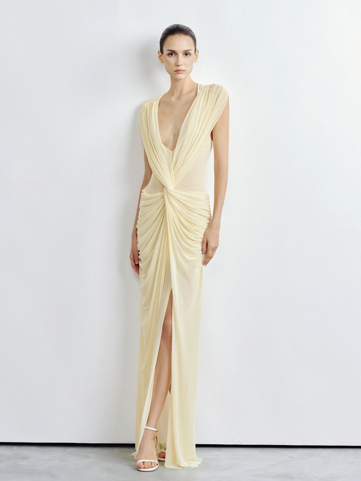 Draped Twist-Front Gown by COCOSIN
