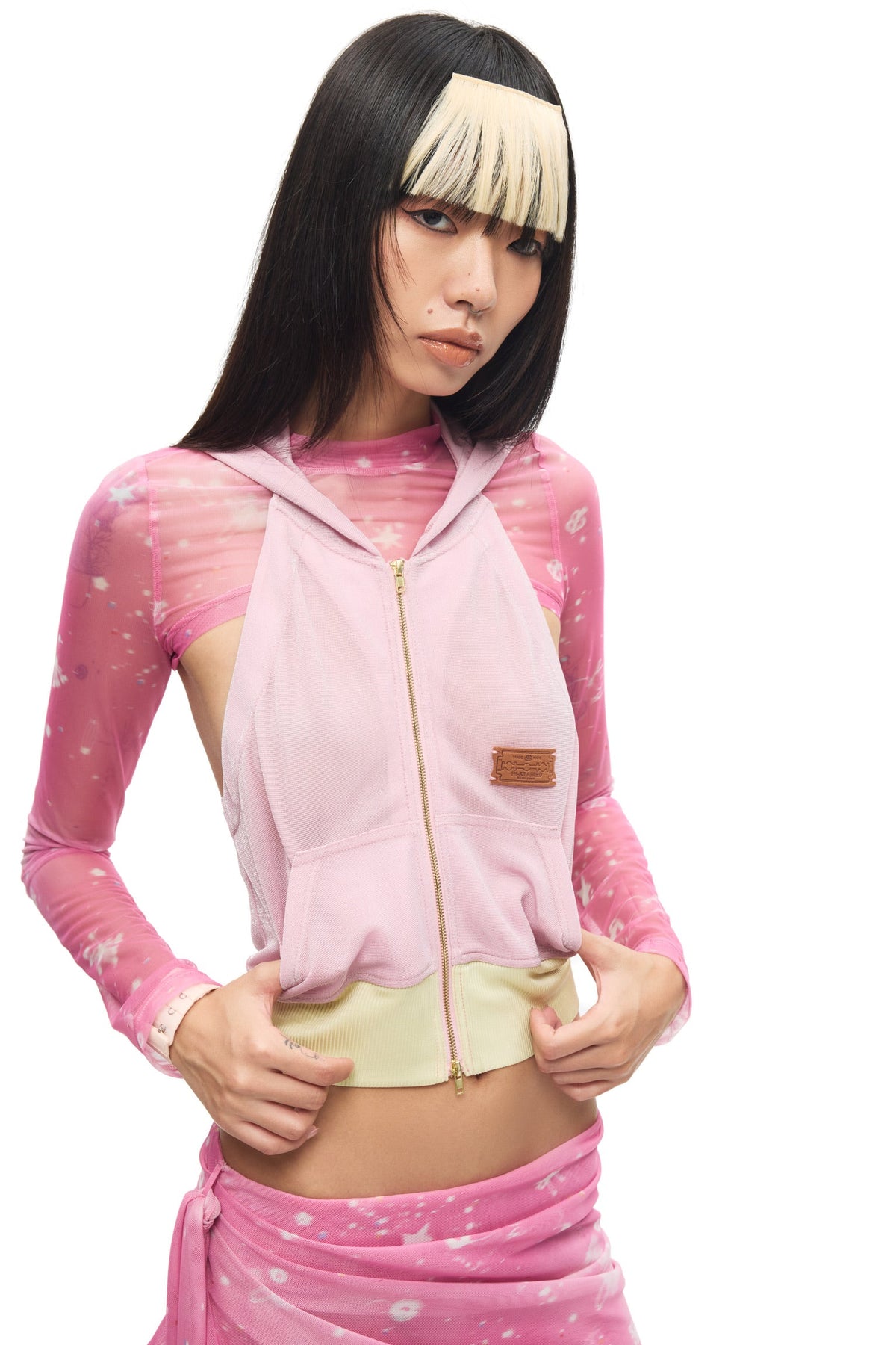 “Exposure”Hoodie Top Pink by Sultry Virgin