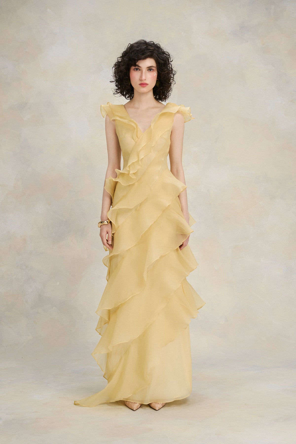 Cloud 9 Dress - Yellow by Emchic