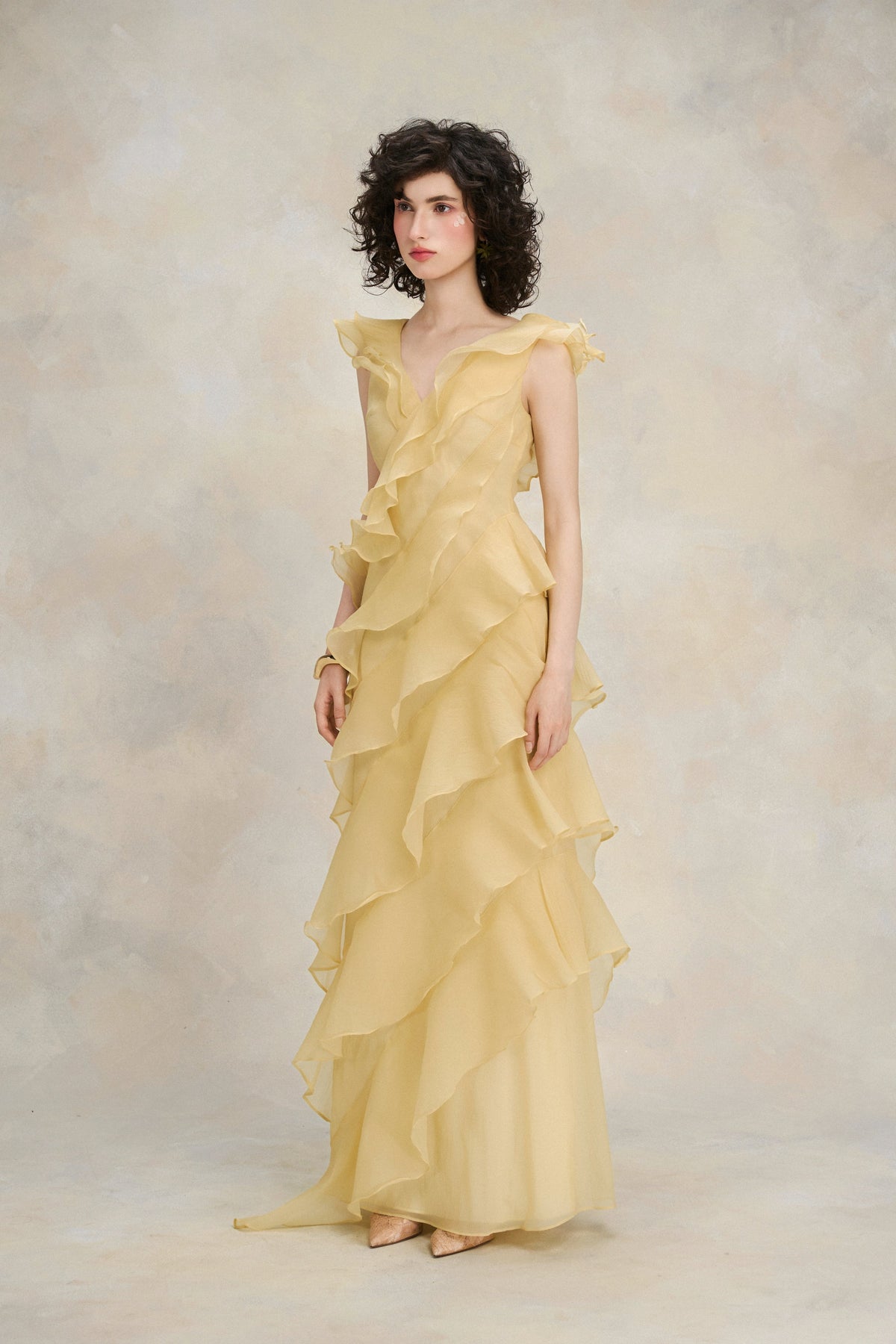 Cloud 9 Dress - Yellow by Emchic