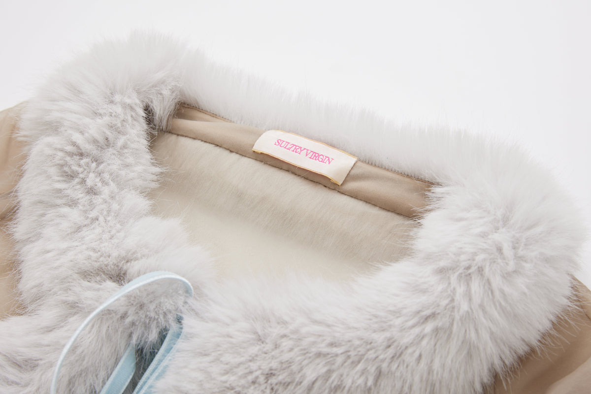 Fur Strap Cardigan by Sultry Virgin