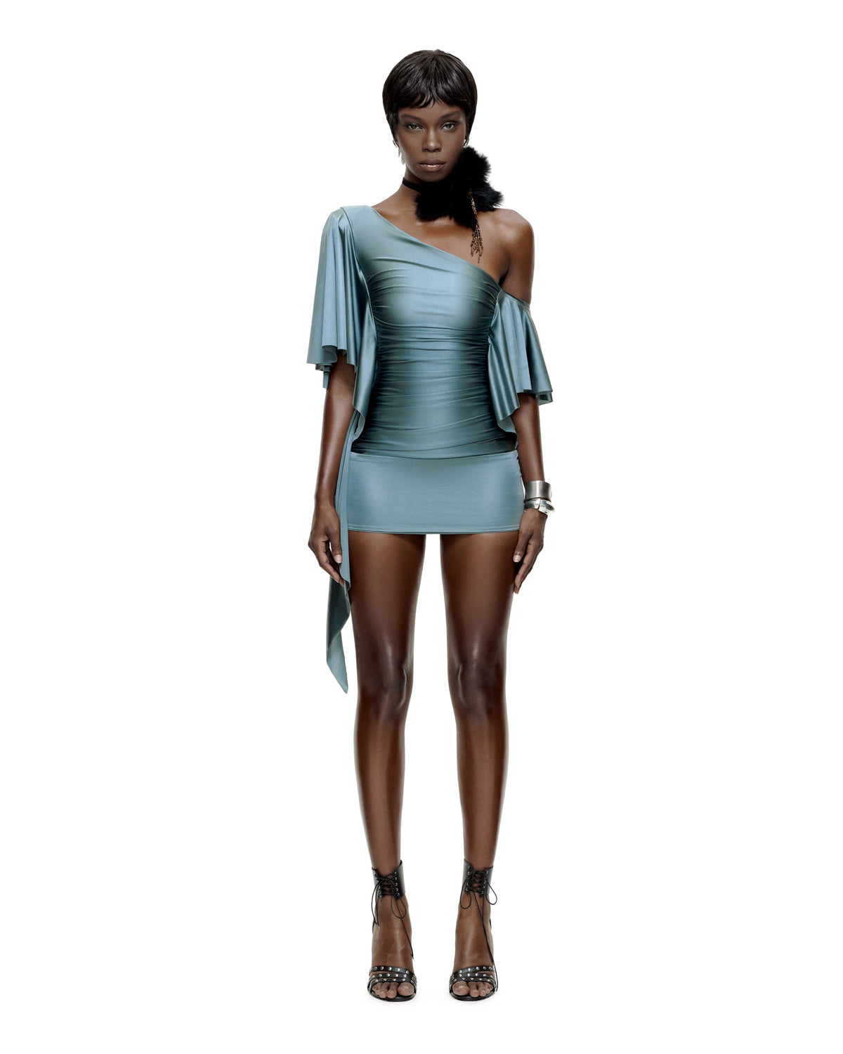 MEREDITH MINI DRESS (TEAL) by BUPBES