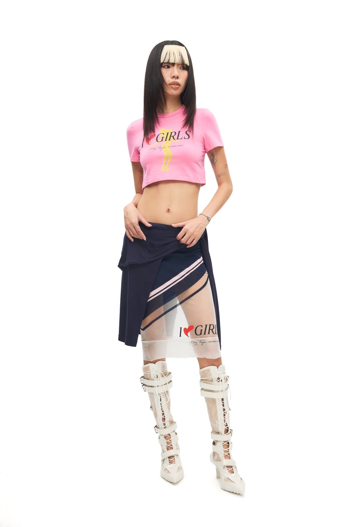“I LOVE GIRLS" Crop T-Shirt by Sultry Virgin