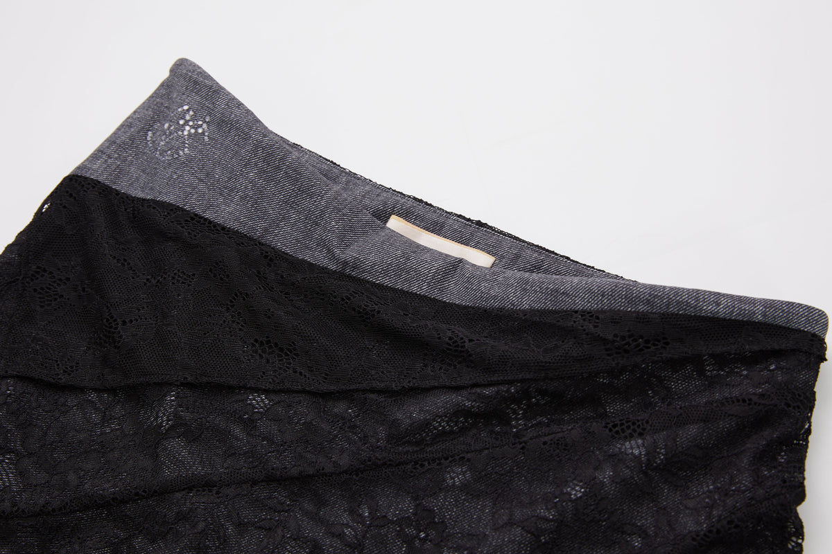 "Laced Up Jeans" Gray by Sultry Virgin