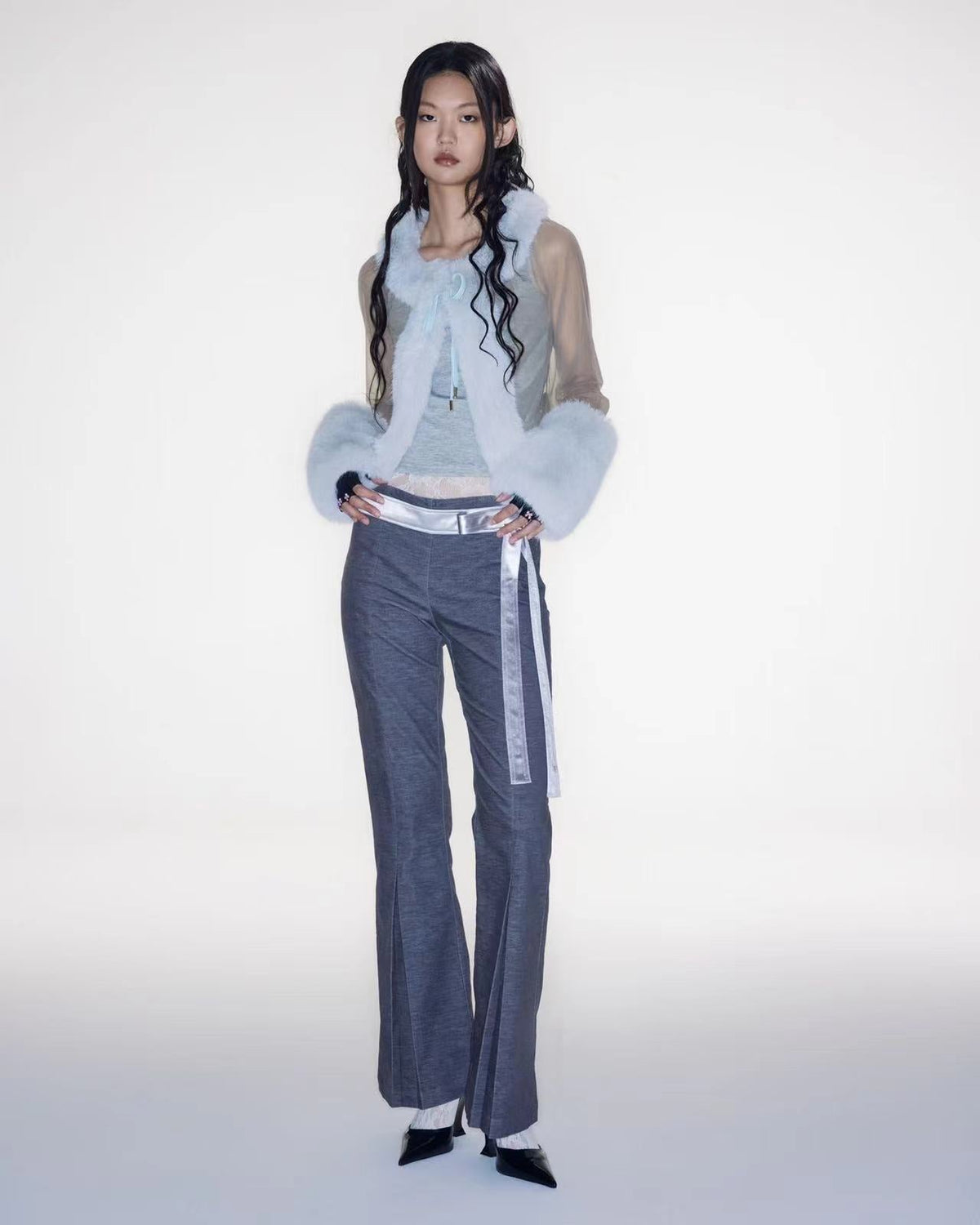 Fur Strap Cardigan by Sultry Virgin