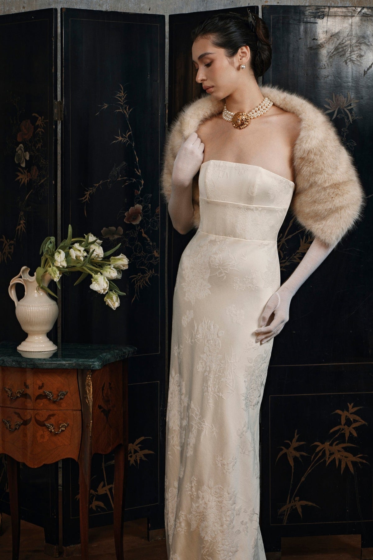 Fluid Brocade Dress by HUONG Boutique