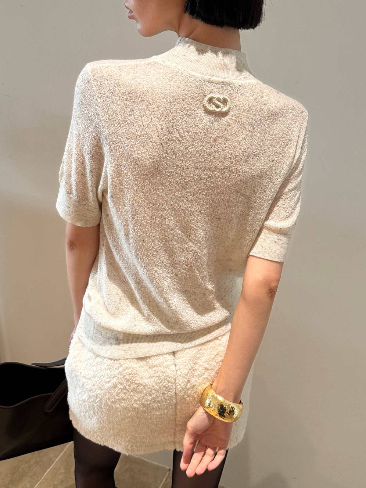 Fuzzy Texture Mini Skirt by COCOSIN