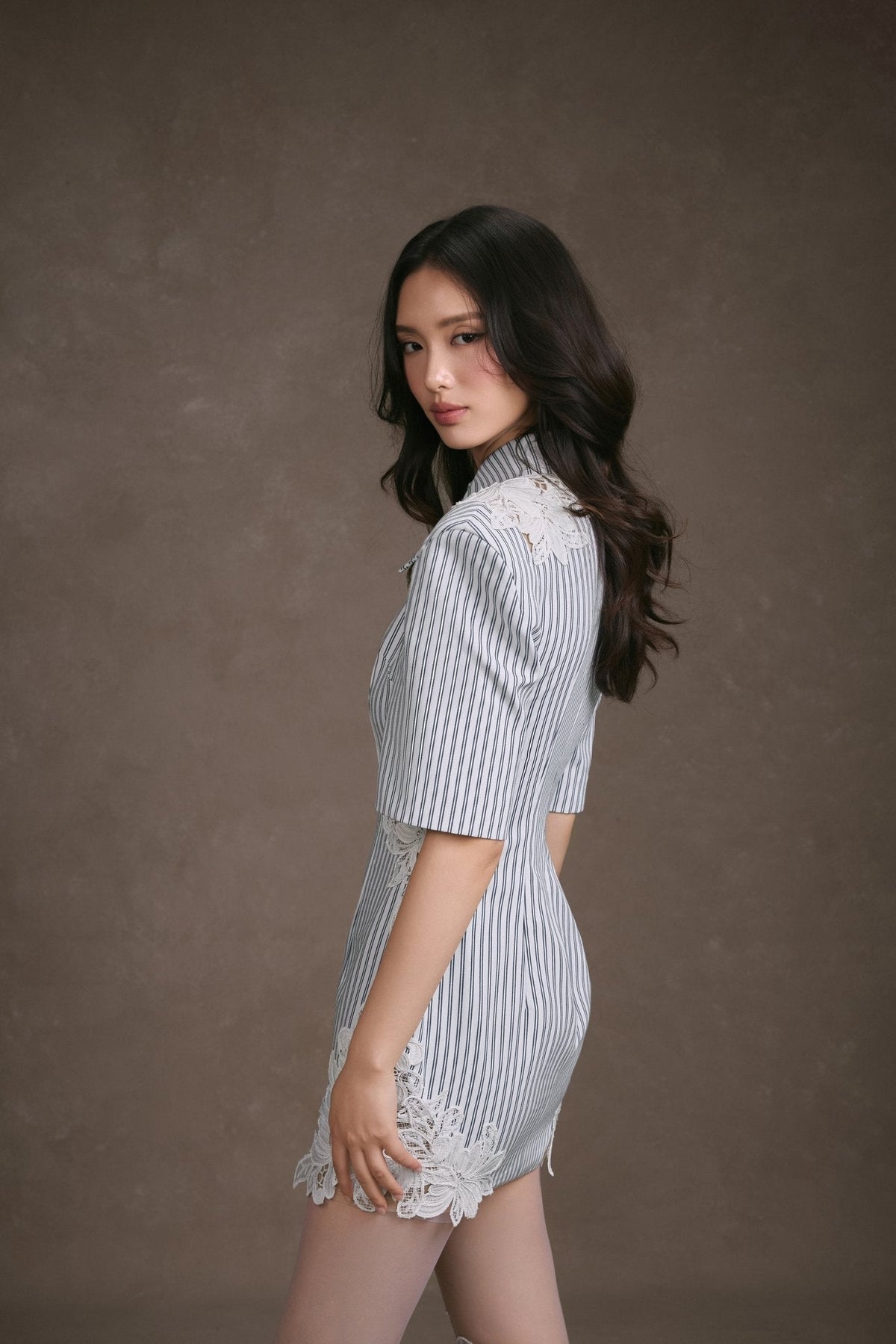 Lace Patch Dress by Keira Tong