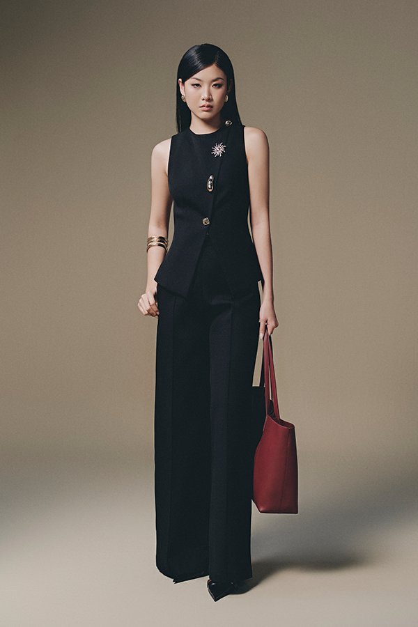 Black Wide Leg Pant by Keira Tong