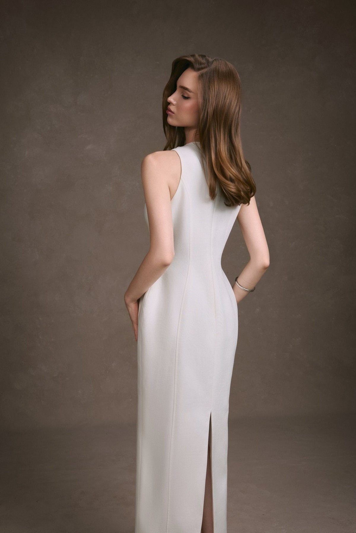 Lace Peek Maxi Dress by Keira Tong