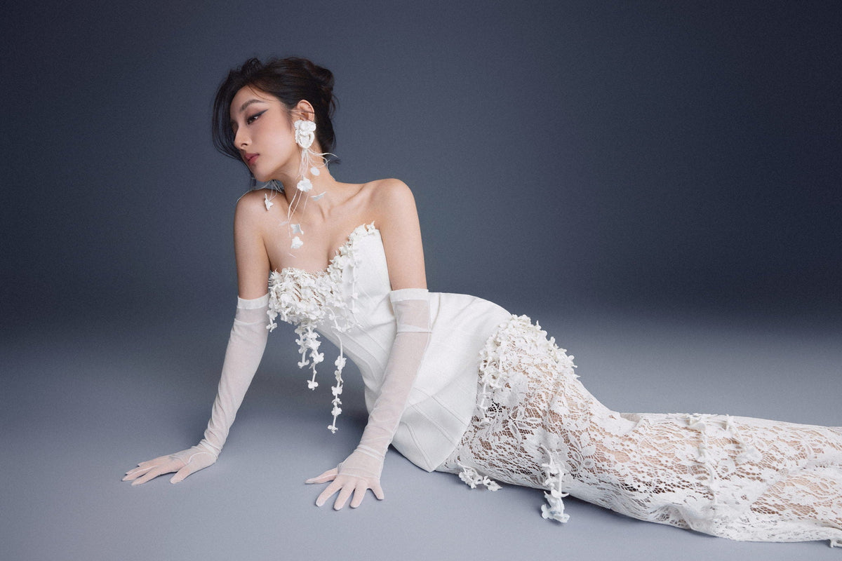 Bouquet Corset Lace Dress by Keira Tong