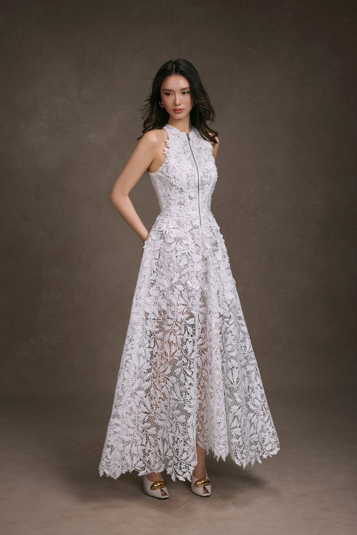 Floral Lace Dress by Keira Tong