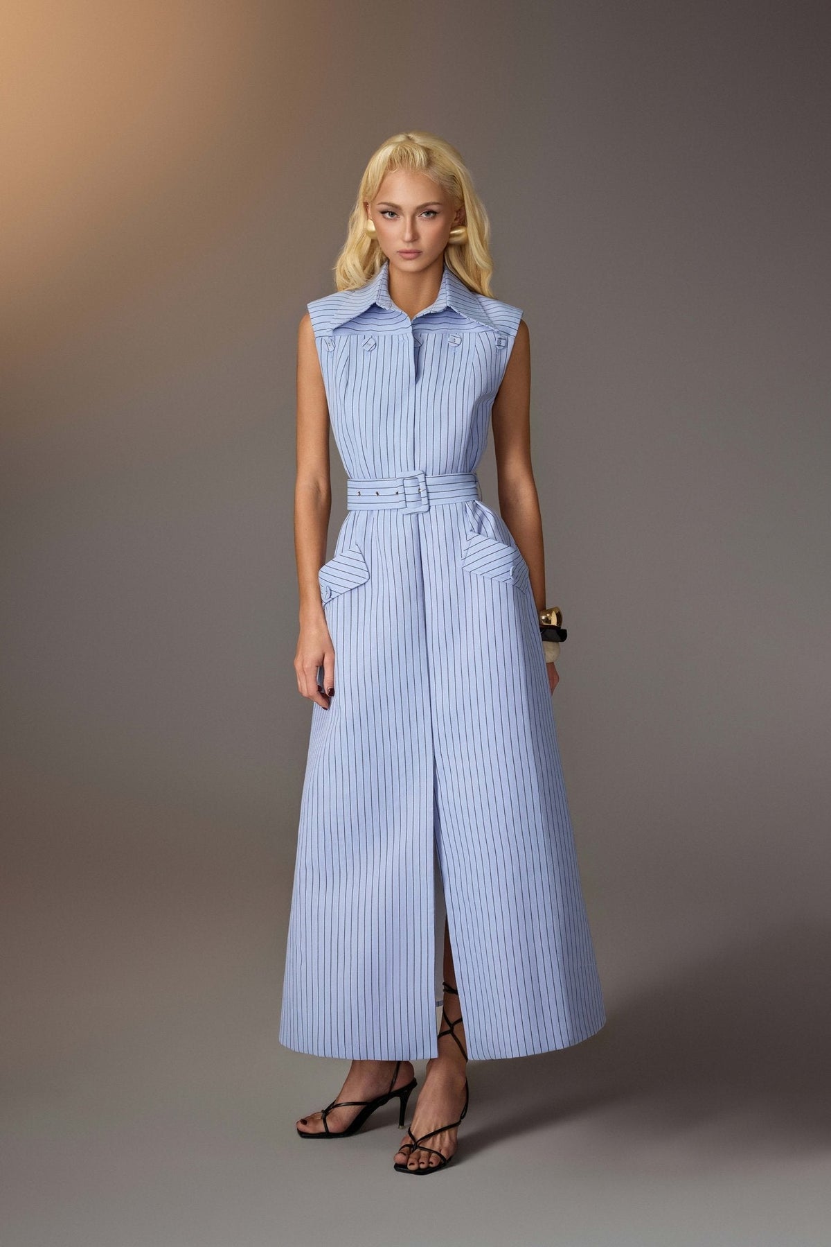 Blue Shirt Pocket Dress by Keira Tong