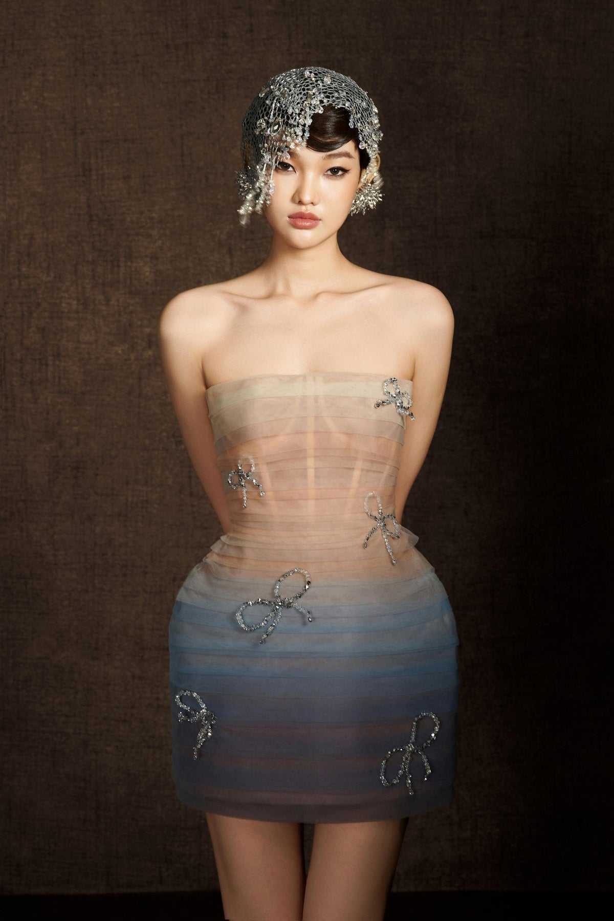 Blue Shading Dress by Keira Tong