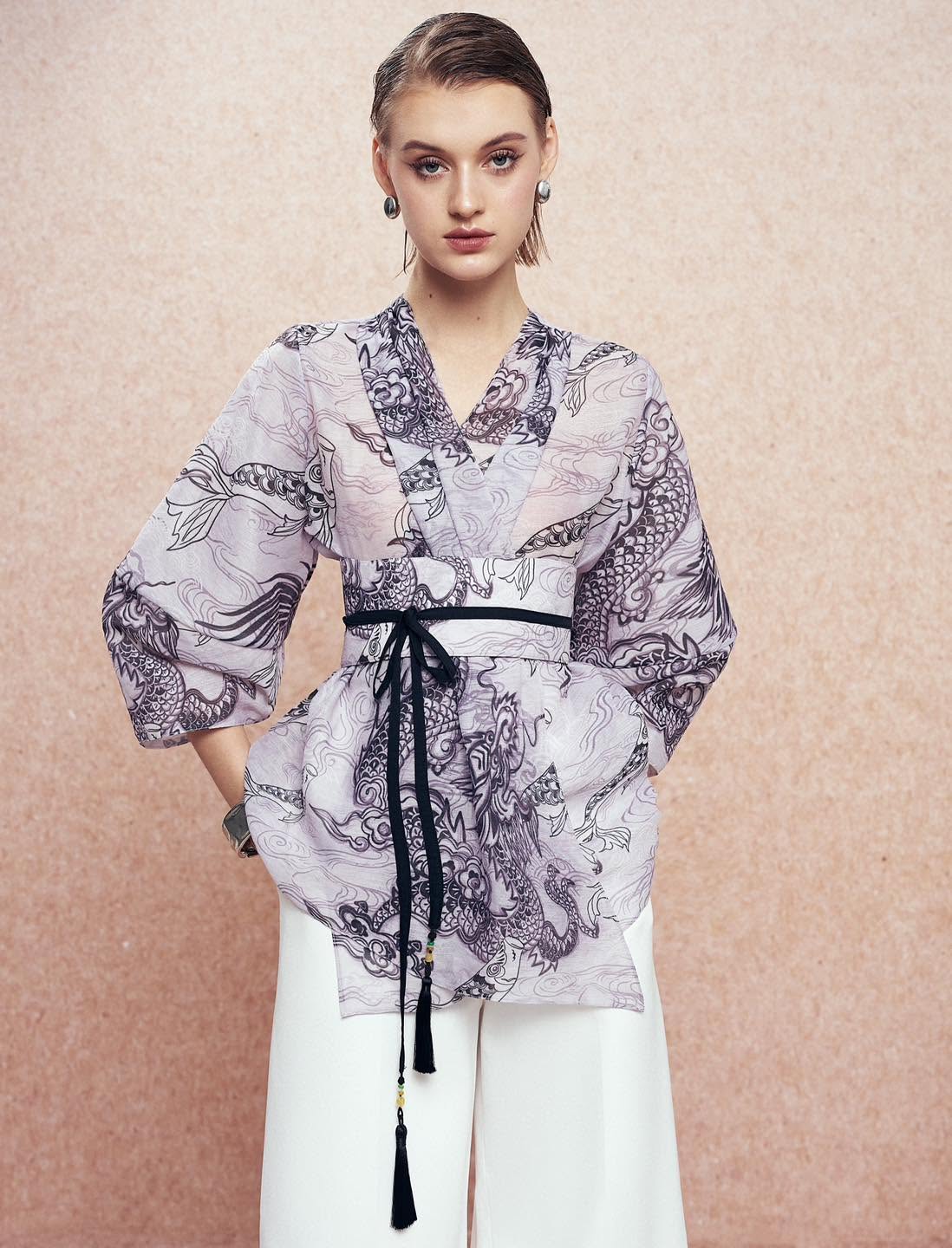 Black "Vĩ" Top by Keira Tong