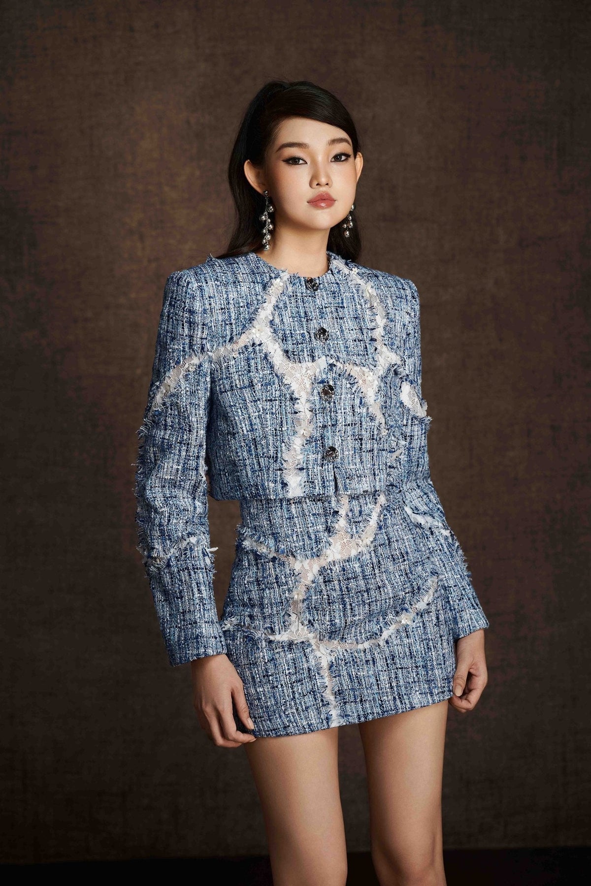 Rifted Crop Blazer by Keira Tong