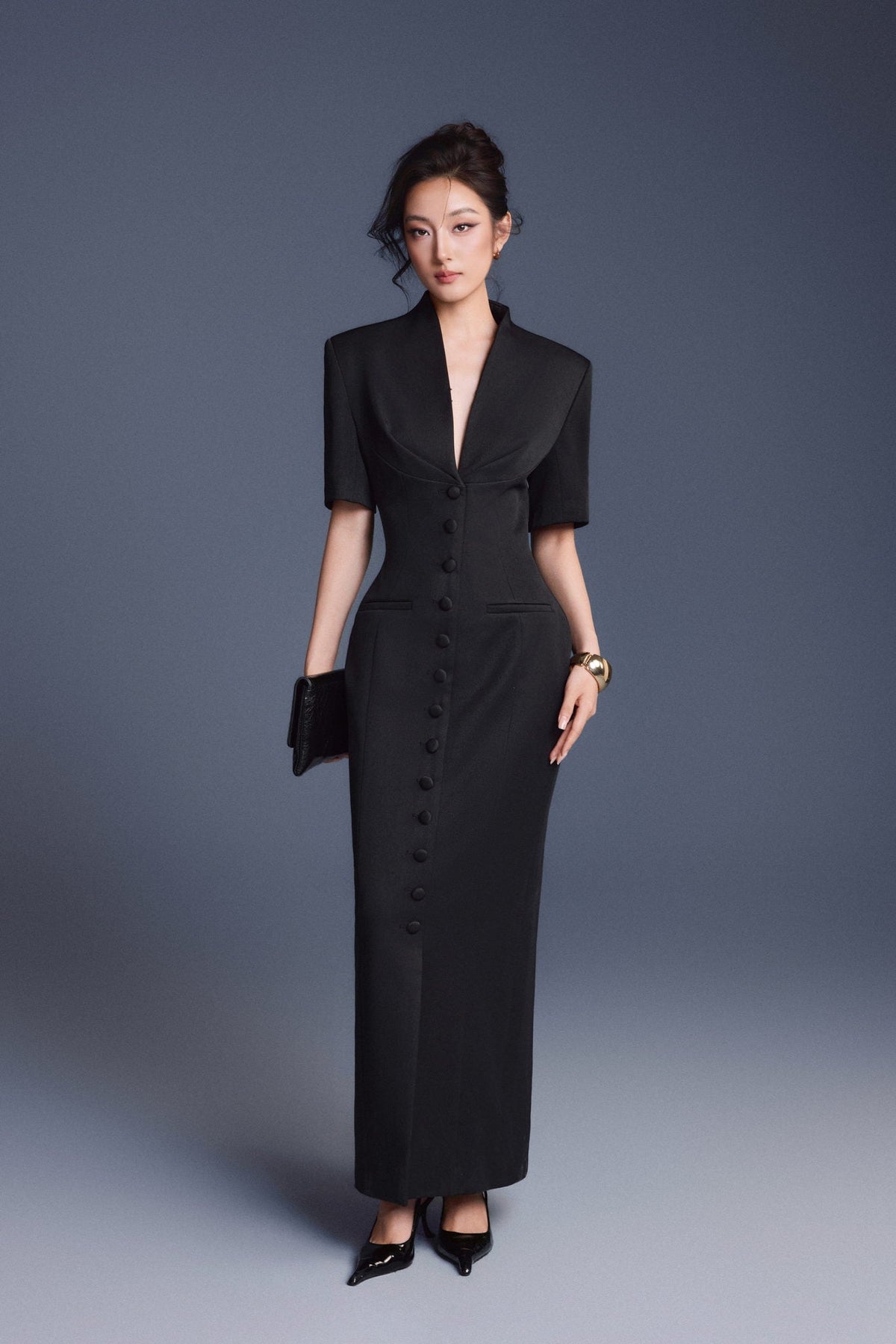 Zipper Peplum Dress by Keira Tong