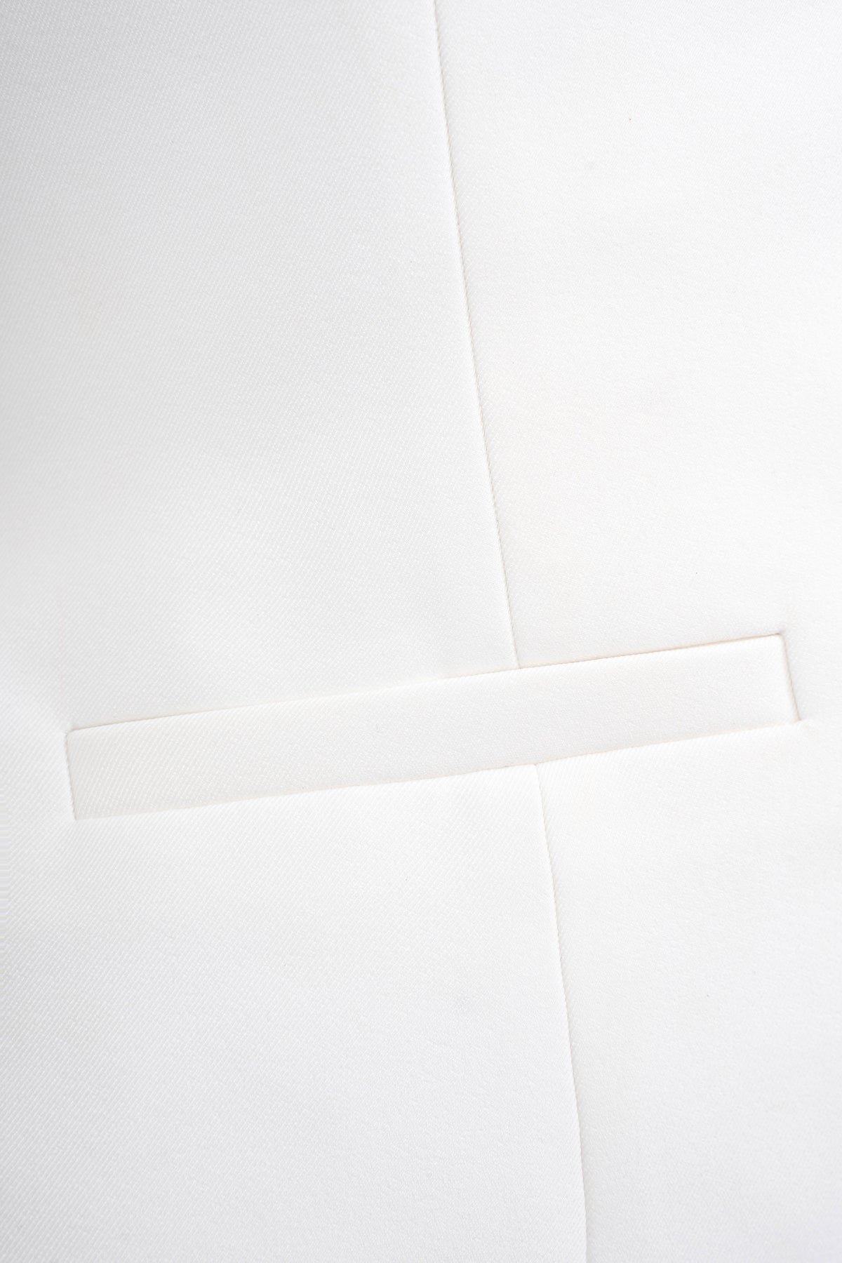 White Pointed Wrap Blazer by Keira Tong