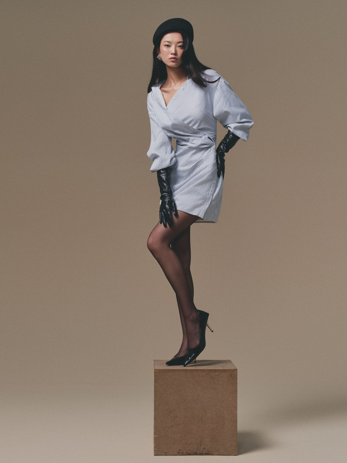 Stripe Sailing Mini Dress by Keira Tong