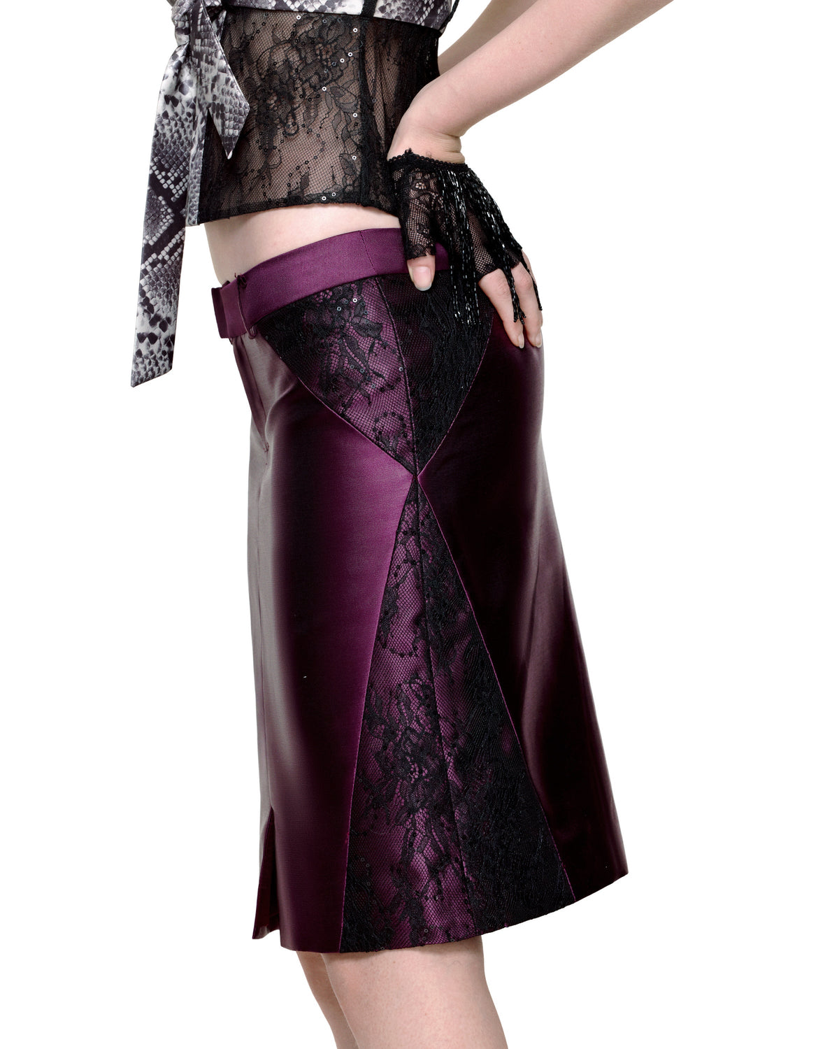 MARIPOSA MIDI SKIRT (PURPLE) by BUPBES