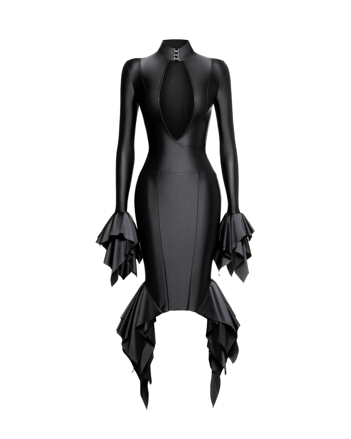 MELROSE MIDI DRESS (BLACK) by BUPBES