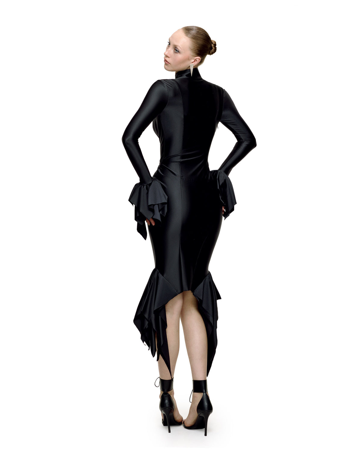 MELROSE MIDI DRESS (BLACK) by BUPBES