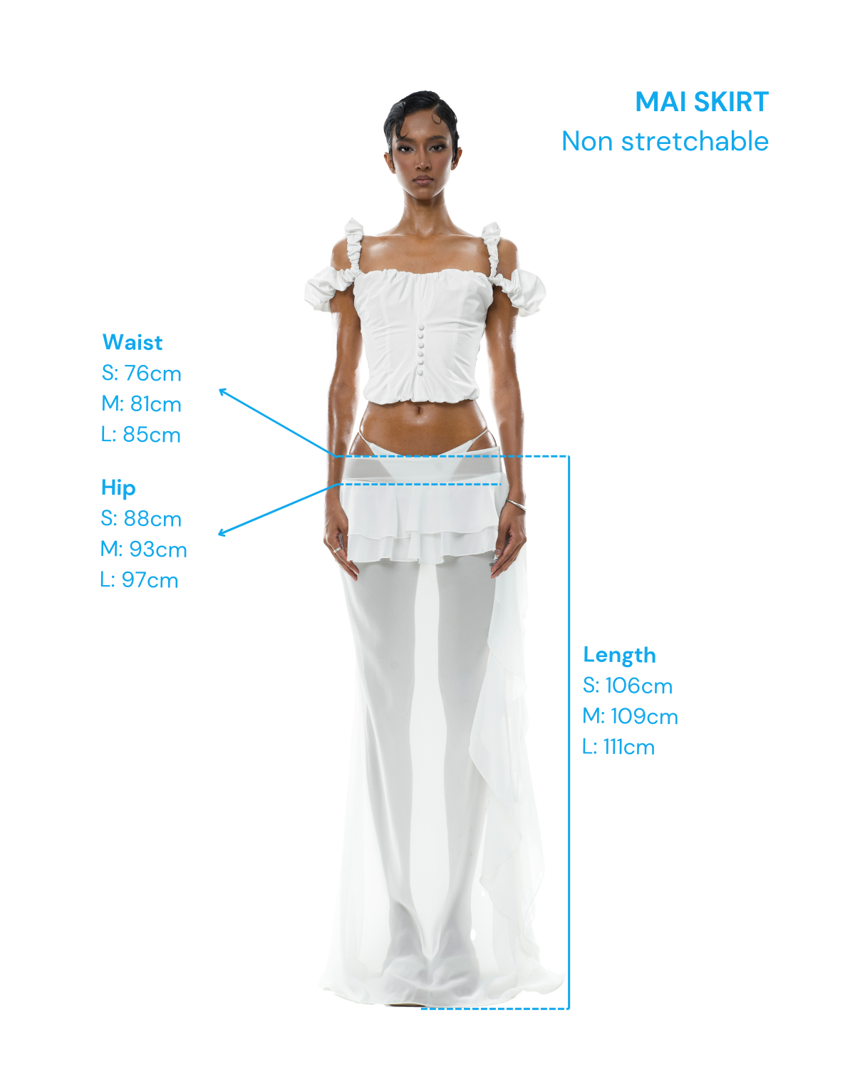 Mai Skirt - White by Huelleyrose
