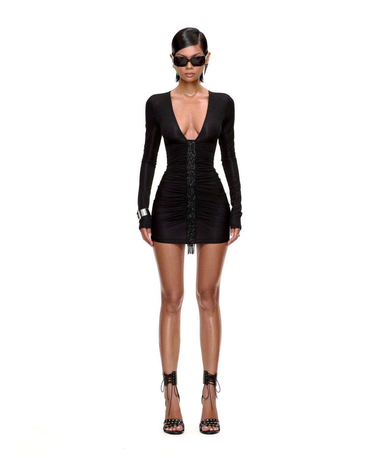 VOSSY MINI DRESS (BLACK) by BUPBES
