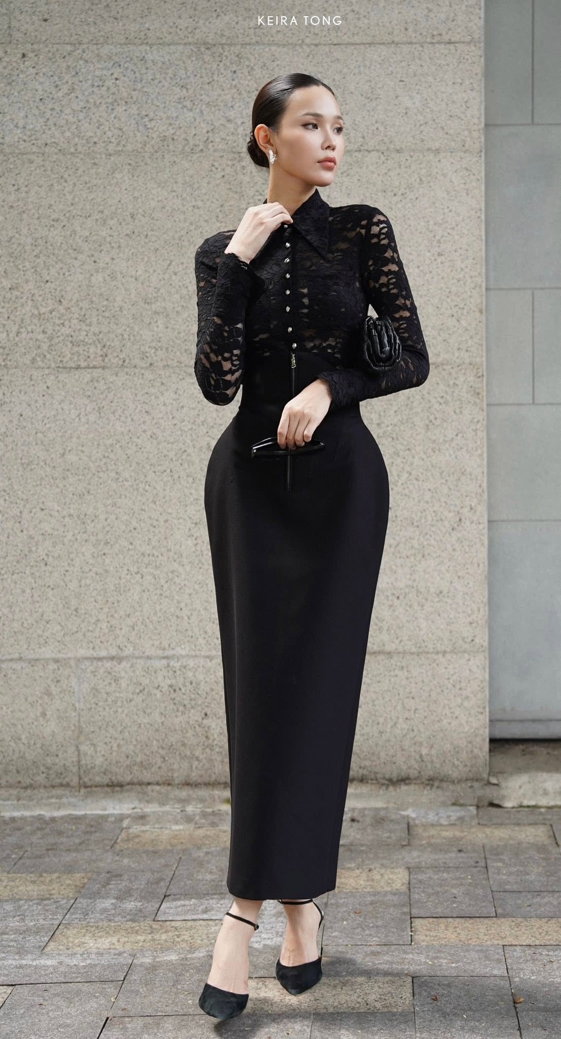 Sunrise Lace Shirt by Keira Tong