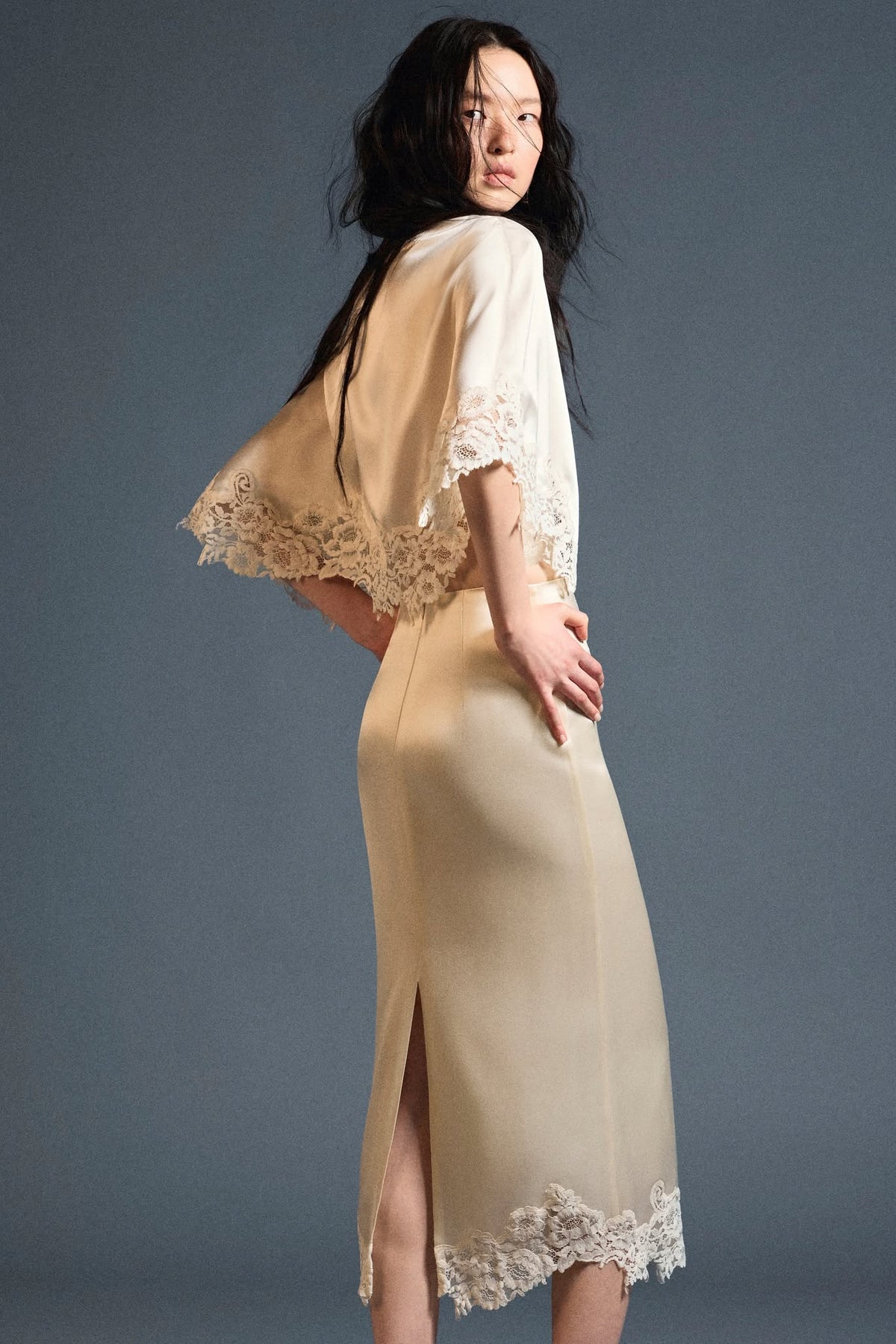 Velour Silk Cape by HUONG Boutique