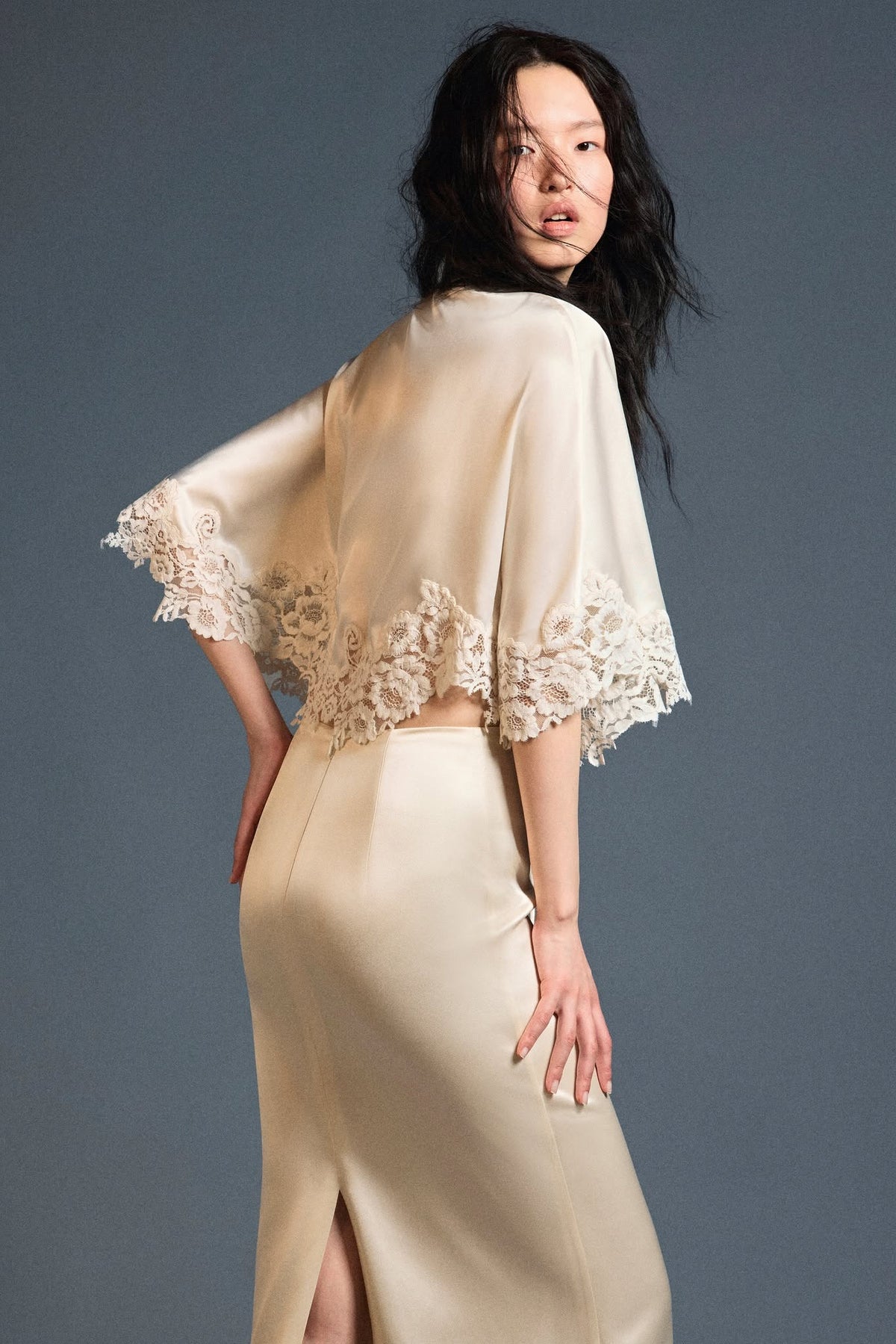 Velour Silk Cape by HUONG Boutique