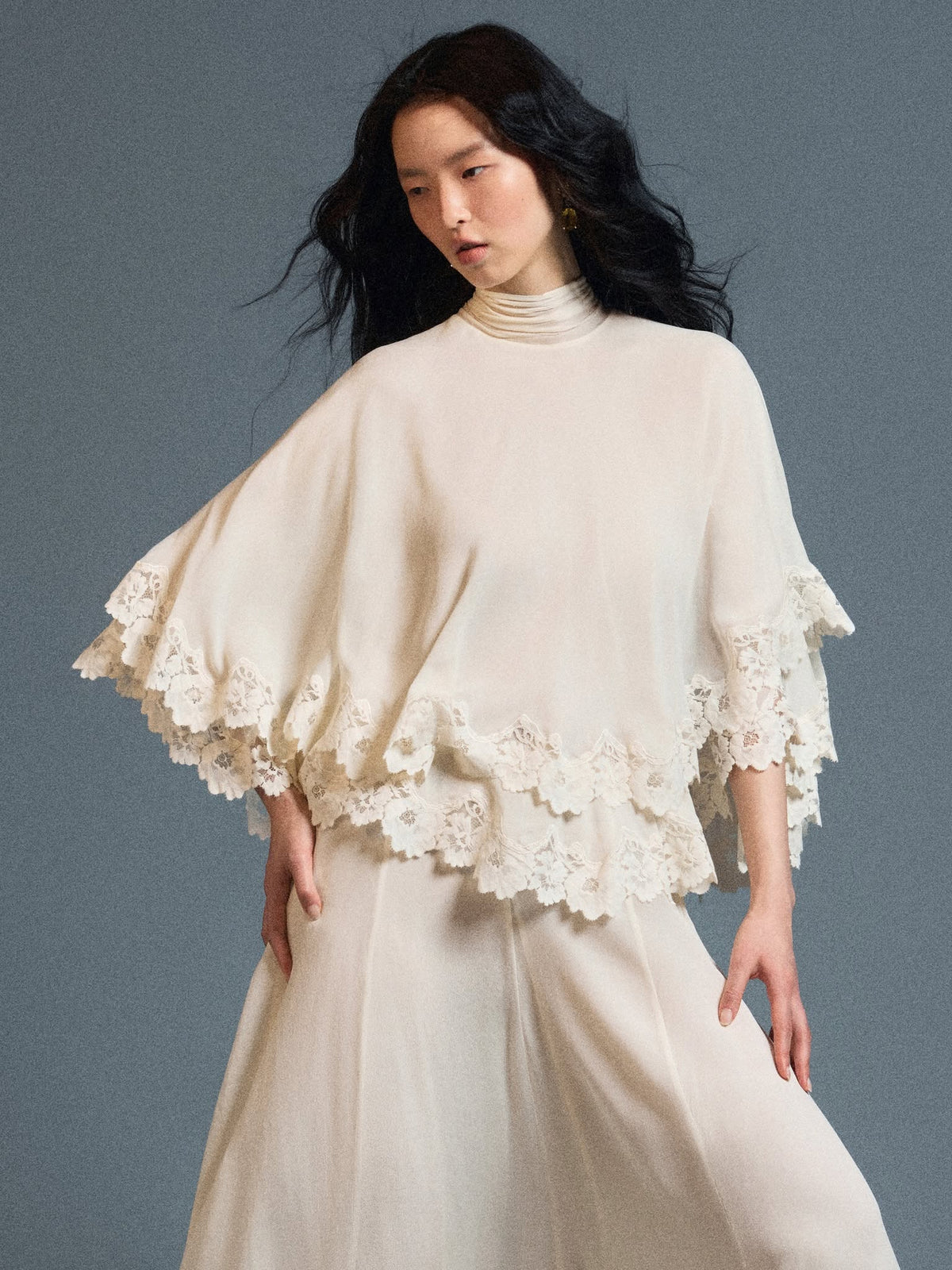 Zephyr Lace Cape by HUONG Boutique