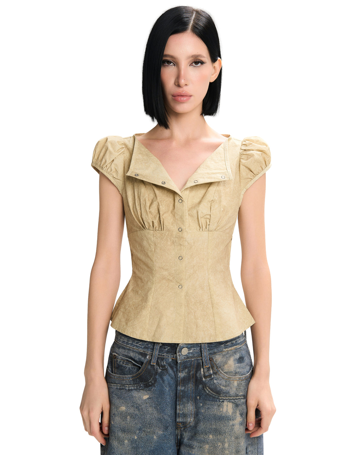 Yu Top (Beige) by LSOUL