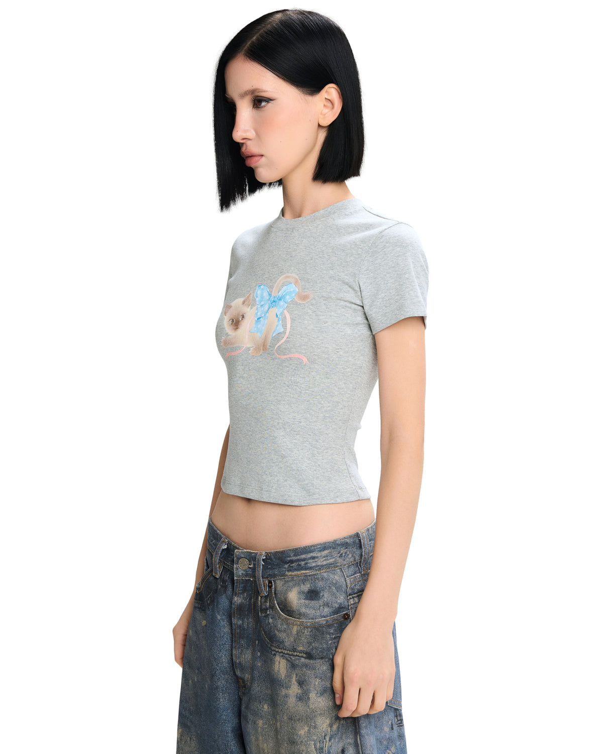 Qiqi Top (Grey) by LSOUL